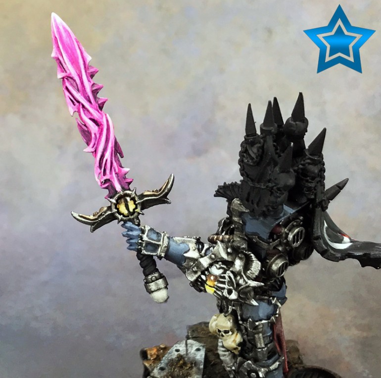 Painting power sword with glazes